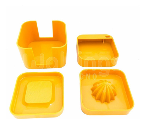 Imagen 4 de 8 de Kit De Cocina Box 4 En 1 Rallador Exprimidor Posa Plato Deco