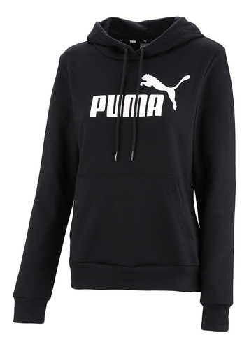 Buzo Puma Logo Ng/blan Tr De Mujer