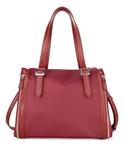 Bolsa Satchel Cloe Maliani Grande Color Bordó