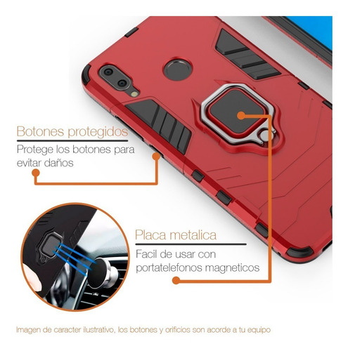 Imagen 5 de 6 de Funda Mate 20 Pro Protector Anillo Magnetico Uso Rudo