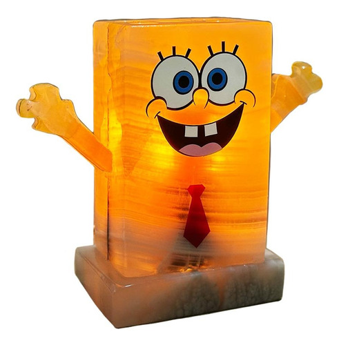 Hermosa Lampara Infantil De Bob Esponja Para Mesa/escritorio