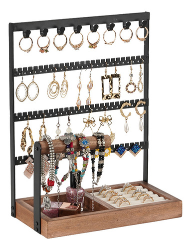 Exhibidor Joyeria Para Aretes Madera