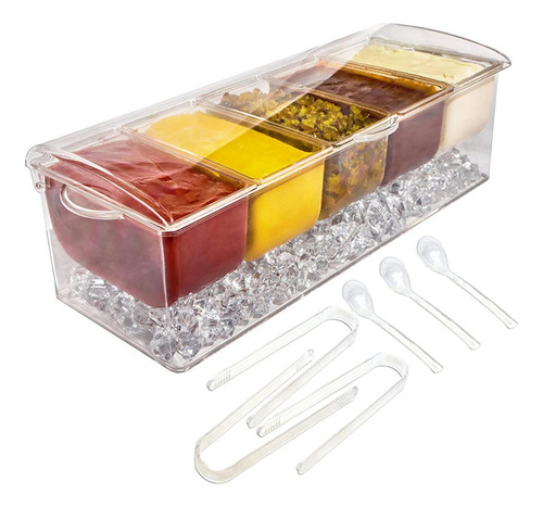 Servidor De Buffet De Comida Fría Servicio De Hielo Con