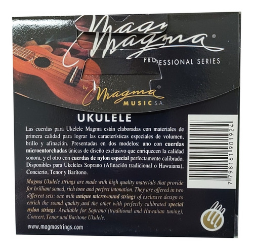 Imagen 2 de 3 de Encordado Magma P/ukelele Concierto Uk110nb