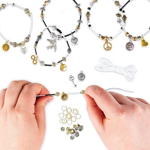Kit De Pulsera Combinada Con Dijes Metálicos Fashion Angels,