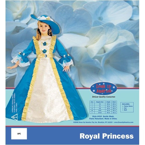 Vestido De América 434-s Azul Princesa Pequeño 4-6