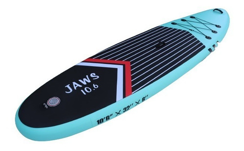Imagen 3 de 9 de Tabla Stand Up Paddle Sup Inflable Jaws 10.6 Verde 140 Kg