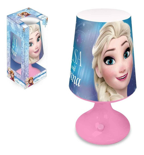 Velador Infantil Luz Lampara De Mesa Frozen Elsa Anna Disney Color De La Estructura Rosa Color De La Pantalla Multi Color