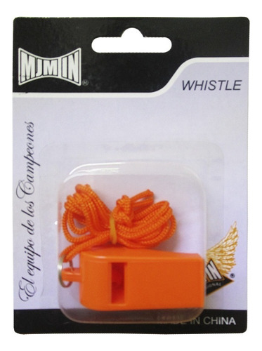 Silbato Plastico Emergencia Vecino Vigilante Cordón Mjm In Color Naranja