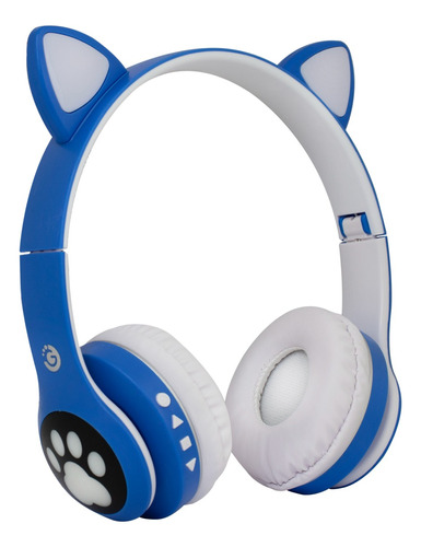 Auricular Vincha Bluetooth De Gato Cat Bass Infantil 7 Luces