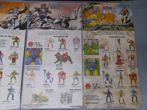 Lote Cartones Y Minicomic He-man Top Toys Original Años 80 (Usado)