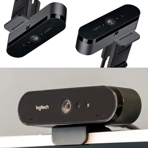 Cámara web Brio 4k Pro con tecnología HDR y Rightlight 3 Logitech Color Black