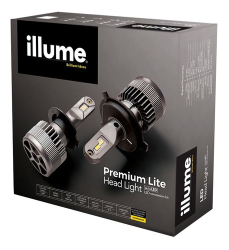 Focos Led Luces Illume Premium Lite  H4 H13 9004 9007 Faros