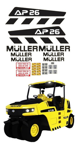 Adesivos Rolo Compactador Muller Ap 26