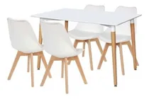 Comprar Mesa Tulip Eames 120x80 + 4 Sillas Tulip Con Almohadón