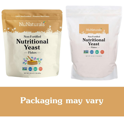 Nunaturals Copos De Levadura Nutricional No Fortificados, Ve