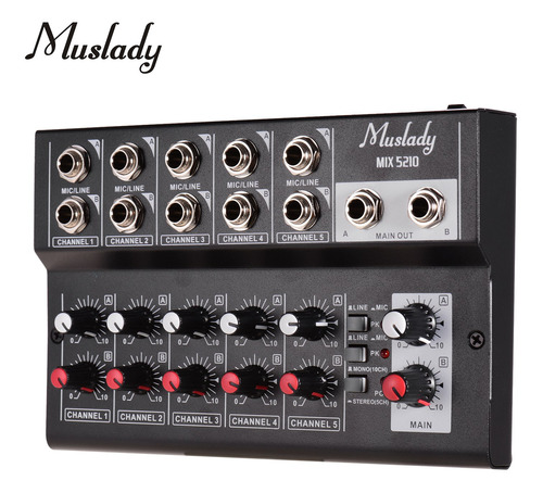 Muslady Mix5210 - Consola De Mezcla De 10 Canales (audio Dig