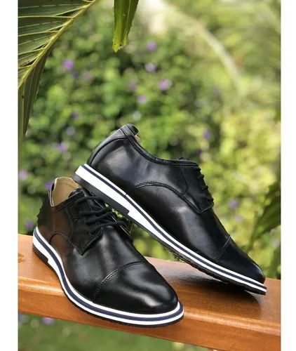 Sapato derby hotsell masculino preto