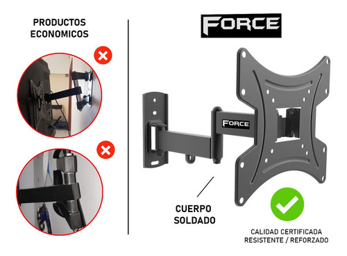 Soporte TV/Monitor Force L40-222 - Negro