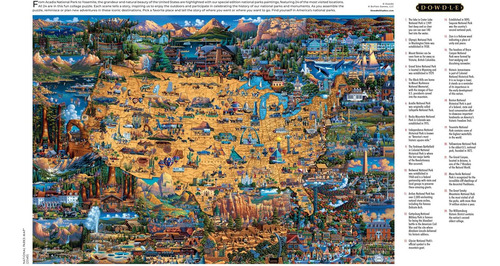 Buffalo Games - Dowdle - Mapa De Parques Nacionales - Rompec