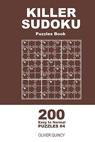 Killer Sudoku  200 Easy To Normal Puzzles 9x9 (volume 4)