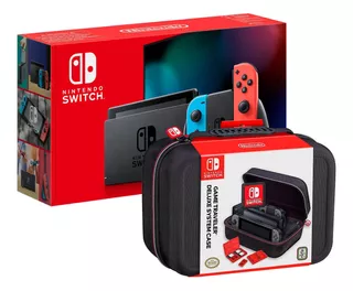 Consola Nintendo Switch Neón Bateria Extendida + Maletin