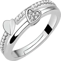 Comprar Anillo Plata 925 Mujer Corazón Amor Ajustable Reina Regalo