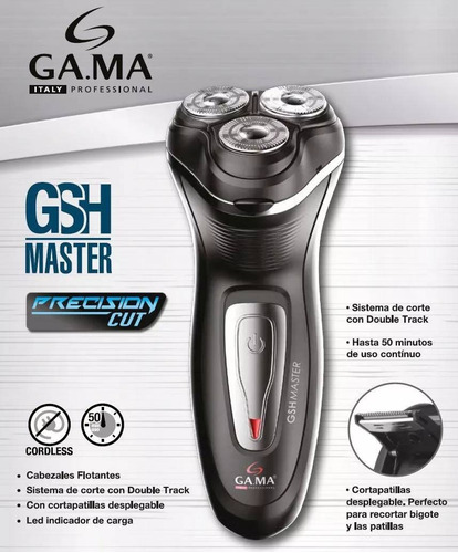 Afeitadora Gama Gsh855 Master Recargable Inalambrica