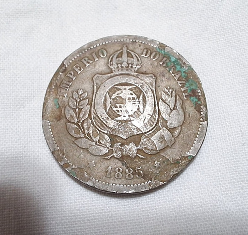 Moeda 100 Réis 1885 Brasil Com Defeito (Usado)