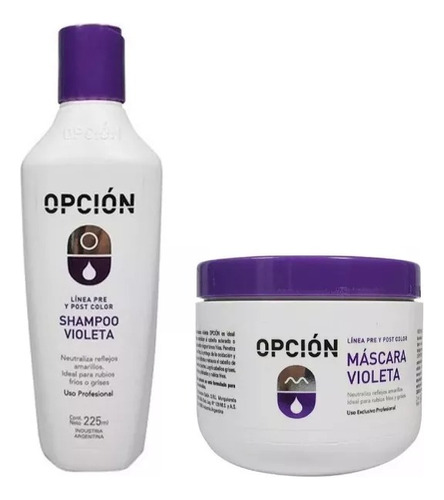 Combo Opción Shampoo + Mascara Matizador Violeta Para Rubios