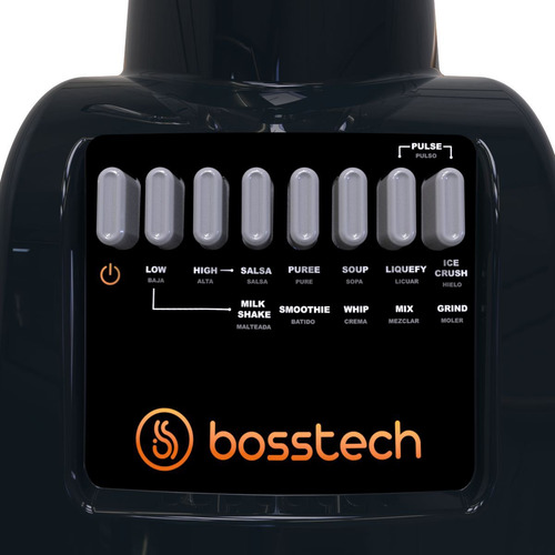 Licuadora 750w Plástico 2l Botonera 10vel Bosstech B1 Negra Color Negro