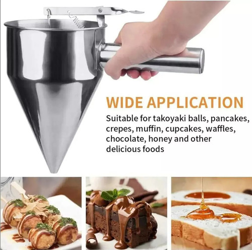 Funil Inox Dosador Confeiteiro