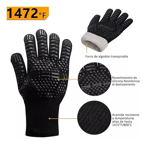 Baidai Guantes For Fuego Aptos For Horno Barbacoa O