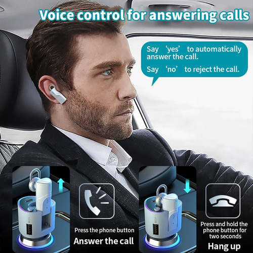 Cargador Accesorios Para Auto Con Auriculares Bluetooth