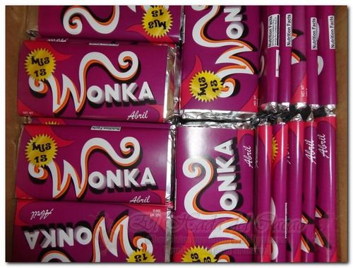 Imagen 6 de 8 de 10 Chocolate Wonka Personalizable Souvenir Cumple Regalo