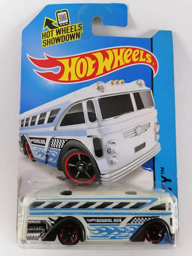 Hot Wheels Surf Bus School Autobús Camión Flamas Azul 3/250