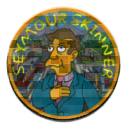Parche Circular Simpsons Skinner M01