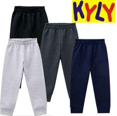 Kit 12 Calca Moletom Kyly Infantil Flanelado Combo Atacado