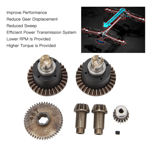 Kit De Engranajes De Motor De Coche Rc, Conjunto De Transmis
