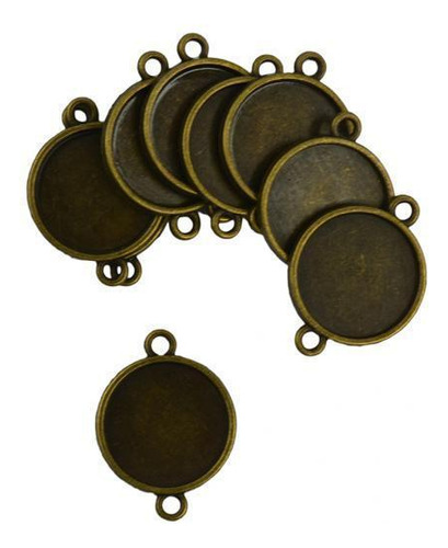 2 Base De Bisel En 40x Para 16mm Diy Charms Connector