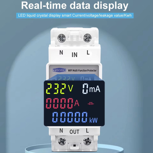 Conmutador Tuya Wifi 2p 63a 110v 220v Circuito De Medición K