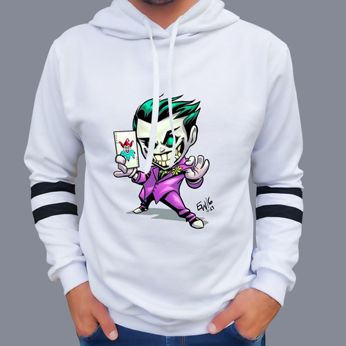 Buzo Buso Saco Hoodies Blanco Guasón Carta Poker