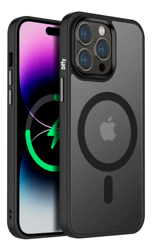 Capa Capinha Magnética Para iPhone 12 Até 15 Carbon Diffy