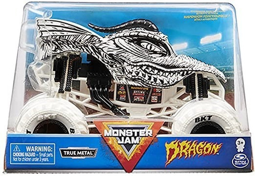 Carrinho Monster Jam True Metal  Die Cast Truck Dragon 1:24