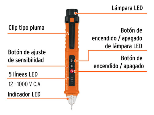 Probador De Voltaje Apagado Automatico Truper 102882