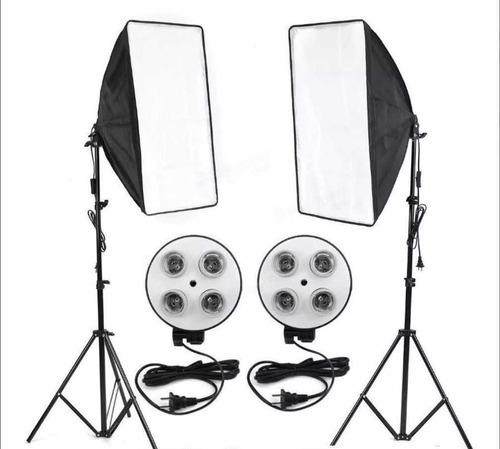 Kit 2 Softbox + Tripés Inclusos Ideal Para Videos E Fotos