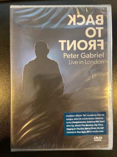 Peter Gabriel Back To Front Live In London - Dvd Rock