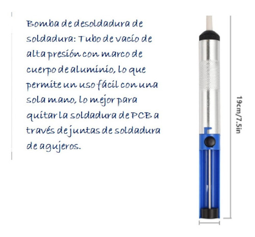 Imagen 4 de 6 de Kit Cautin Soldador 60 Watts Ajustable Electrónica (13 Pzas)