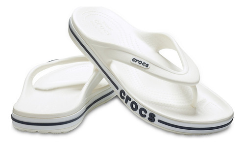 Sandalias Crocs Crocband Flip Unisex Relaxed Fit Blanco