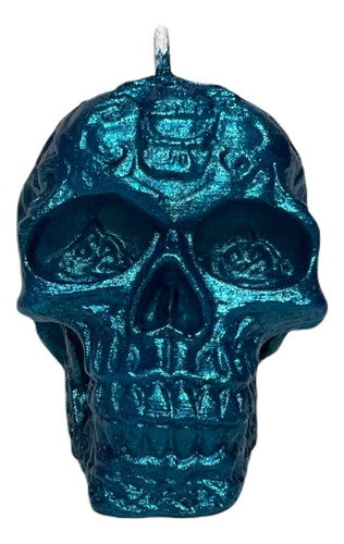 Vela De Calavera Pintada, Vela Vintage, Vela Decorativa, Vel